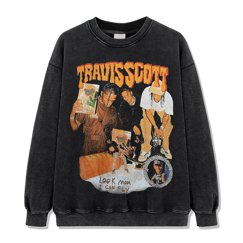 Look Mom I Can Fly By Travis Scott Sweatshirt Style001 T-Shirts, Hoodie | CoreVibeTees.com (Image 2)