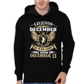 Legends Are Born On December 13 Black T-Shirt Hoodie, Sweatshirt | CoreVibeTees.com