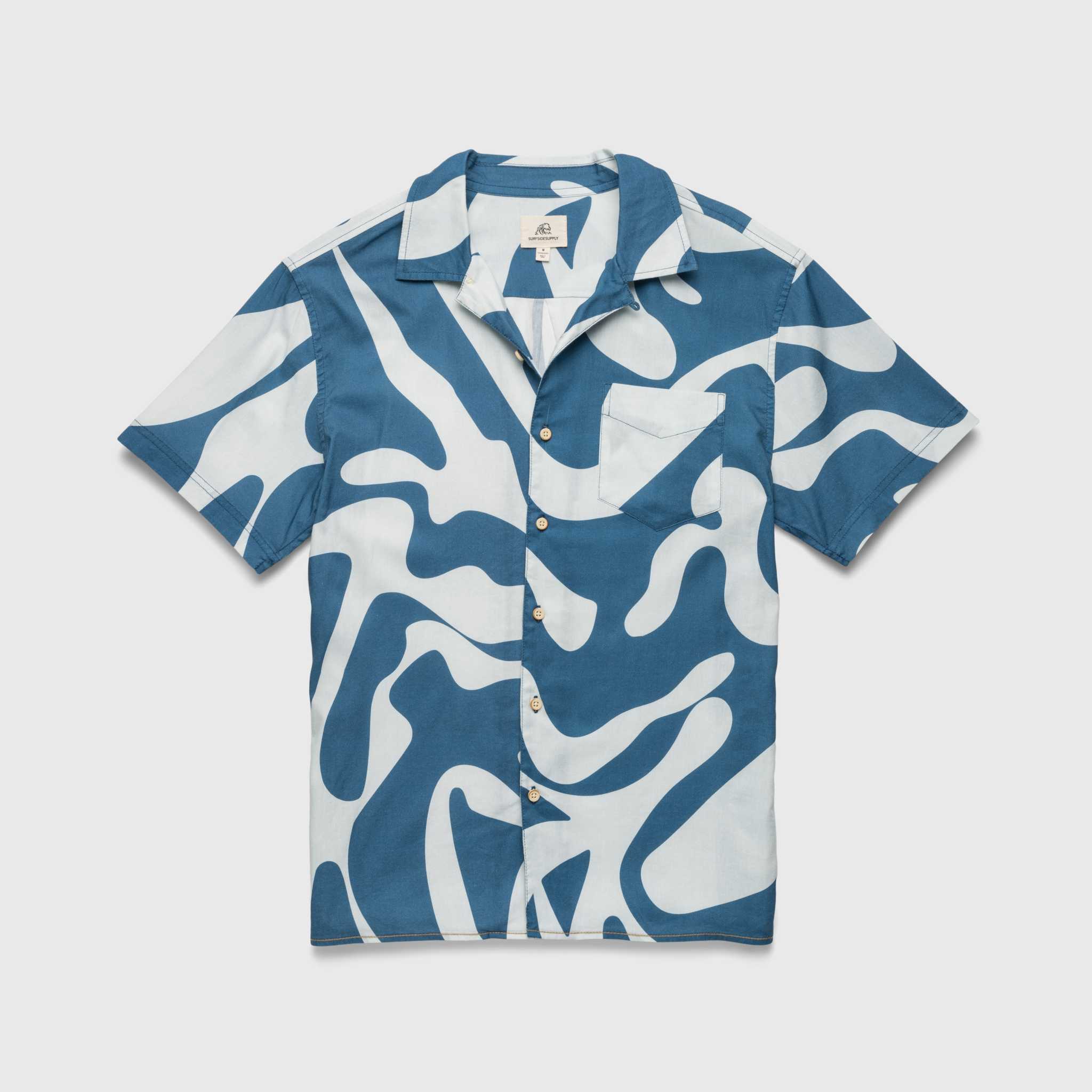 Billy Swirl Camp Collar Shirt - Blue Hoodie, Sweatshirt | CoreVibeTees.com (Image 1)