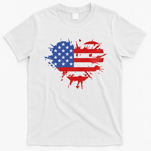4th Of July American Flag Patriotic I Heart The USA T-Shirt Hoodie, Sweatshirt | CoreVibeTees.com