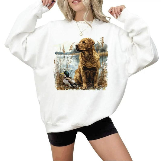 4th of July Hunting Dog Lake Wetland Duck T-shirt Unisex Hoodie Sweatshirts Retro and National Hunting Day