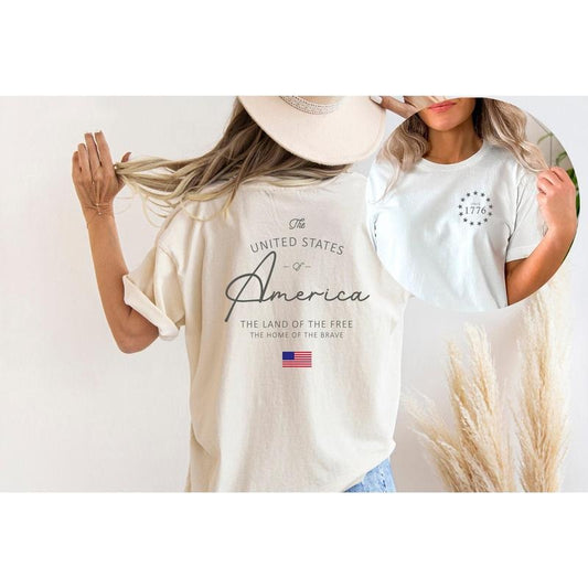 4th of July T-Shirts, USA 1776 Shirt, Patriotic USA T-Shirt, Land of The Free Shirt, United States of America Shirt, 4th of July Shirt