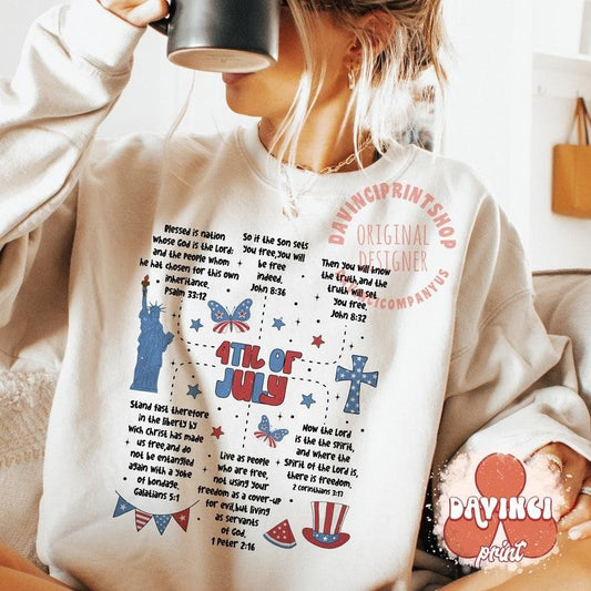 4th of july, Jesus , 4th of july Christian , Christian, America Sublimation, Bible Verse