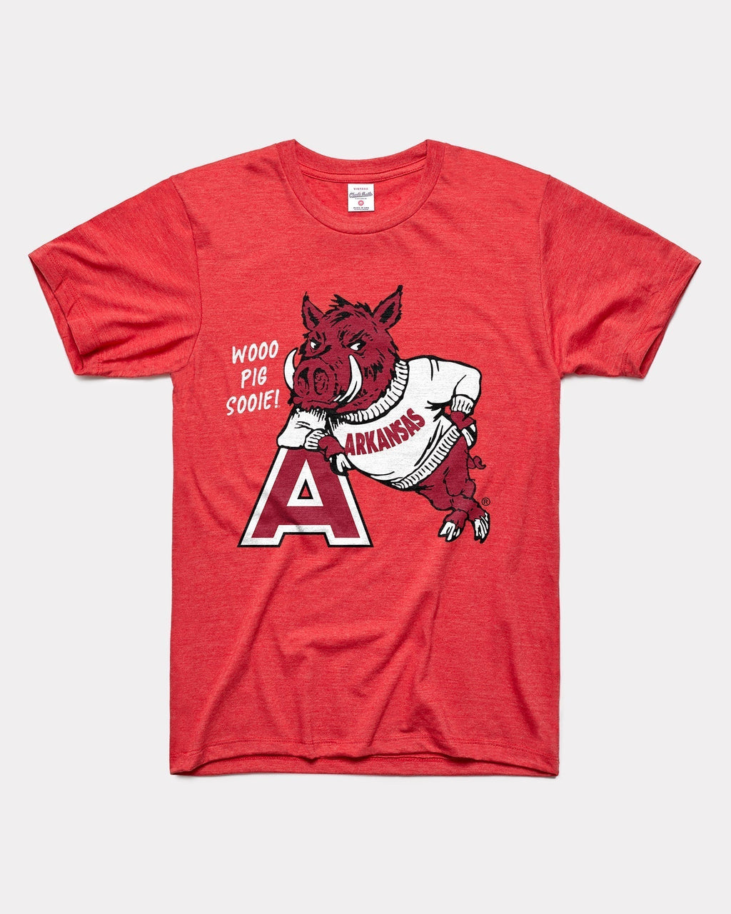 Leaning Hog Wooo Pig Sooie! Arkansas Red T-Shirt Hoodie, Sweatshirt | CoreVibeTees.com (Image 1)