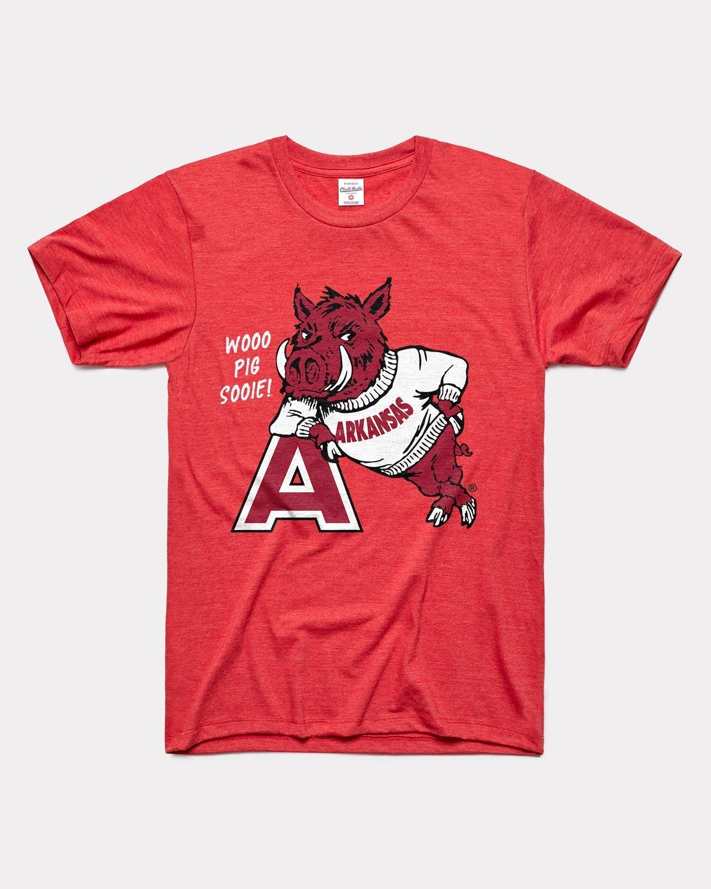 Leaning Hog Wooo Pig Sooie! Arkansas Red T-Shirt Hoodie, Sweatshirt | CoreVibeTees.com (Image 1)