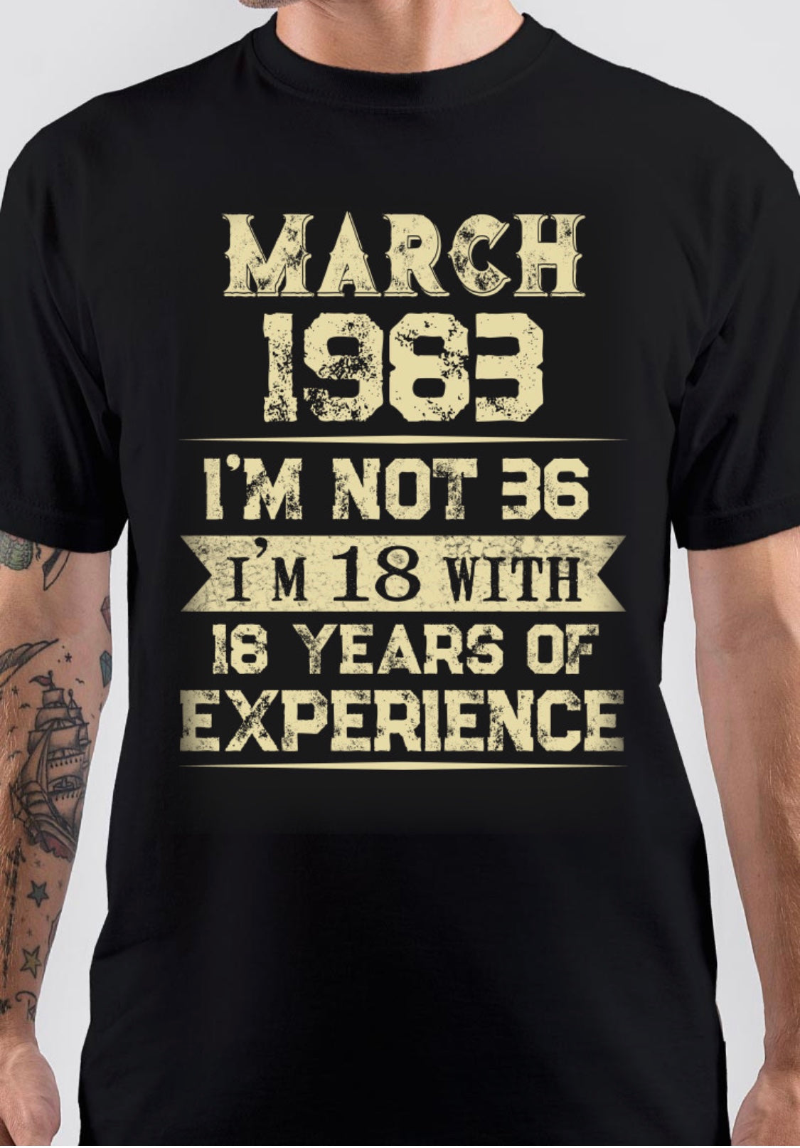 Born In March 1983 Experience T-Shirt Hoodie, Sweatshirt | CoreVibeTees.com