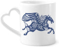 Year Of Horse Animal China Zodiac Mug Coffee Ceramic Drinkware Glass Heart Cup