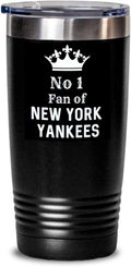 Fun Baseball League Sports Team Super Fan Lover Big Coffee Tea Tumbler Mugs Gift - No1 Fan of New York Best Baseball Team