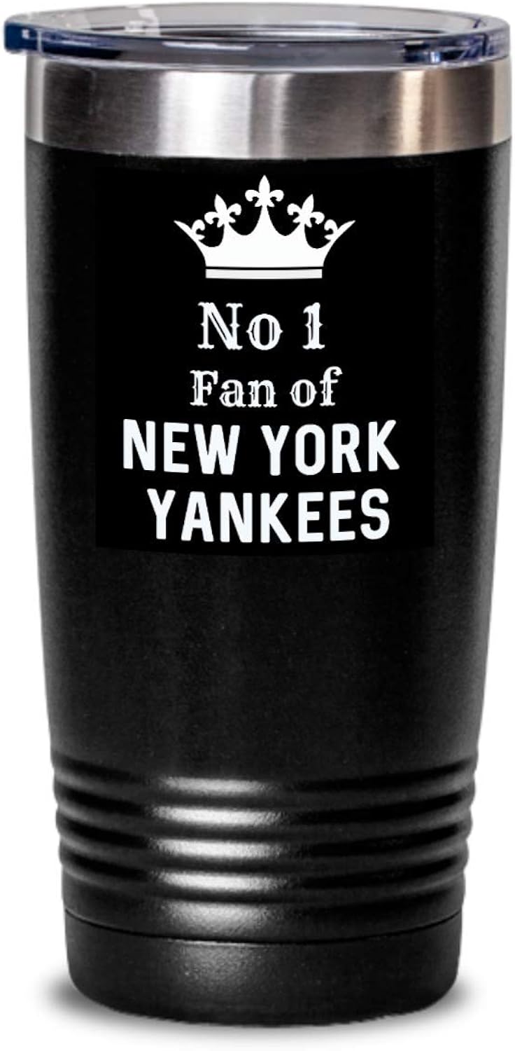 Fun Baseball League Sports Team Super Fan Lover Big Coffee Tea Tumbler Mugs Gift - No1 Fan of New York Best Baseball Team