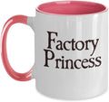 Tin Knocker Princess Mug White Two Tone Coffee Cup Funny Gift for Sheet Metal Factory Worker Gift for Her