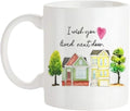 Fonhark - I Wish You Lived Next Door Houses, Bestie Best Friend Family Mug, 11 Oz Novelty Coffee Mug/Cup, White