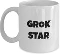 Novelty Mug Grok Star Heinlein Stranger SciFi Funny Inspirational Cups Wedding Engagement Baby Graduation Job Promotion