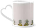 Fresh Pineapple Fruit White Wall Mug Coffee Ceramic Drinkware Glass Heart Cup