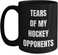 Tears of my Hockey opponents black mug, gift for hockey player, hockey fan birthday cup, NHL mug, Hockey lover gift