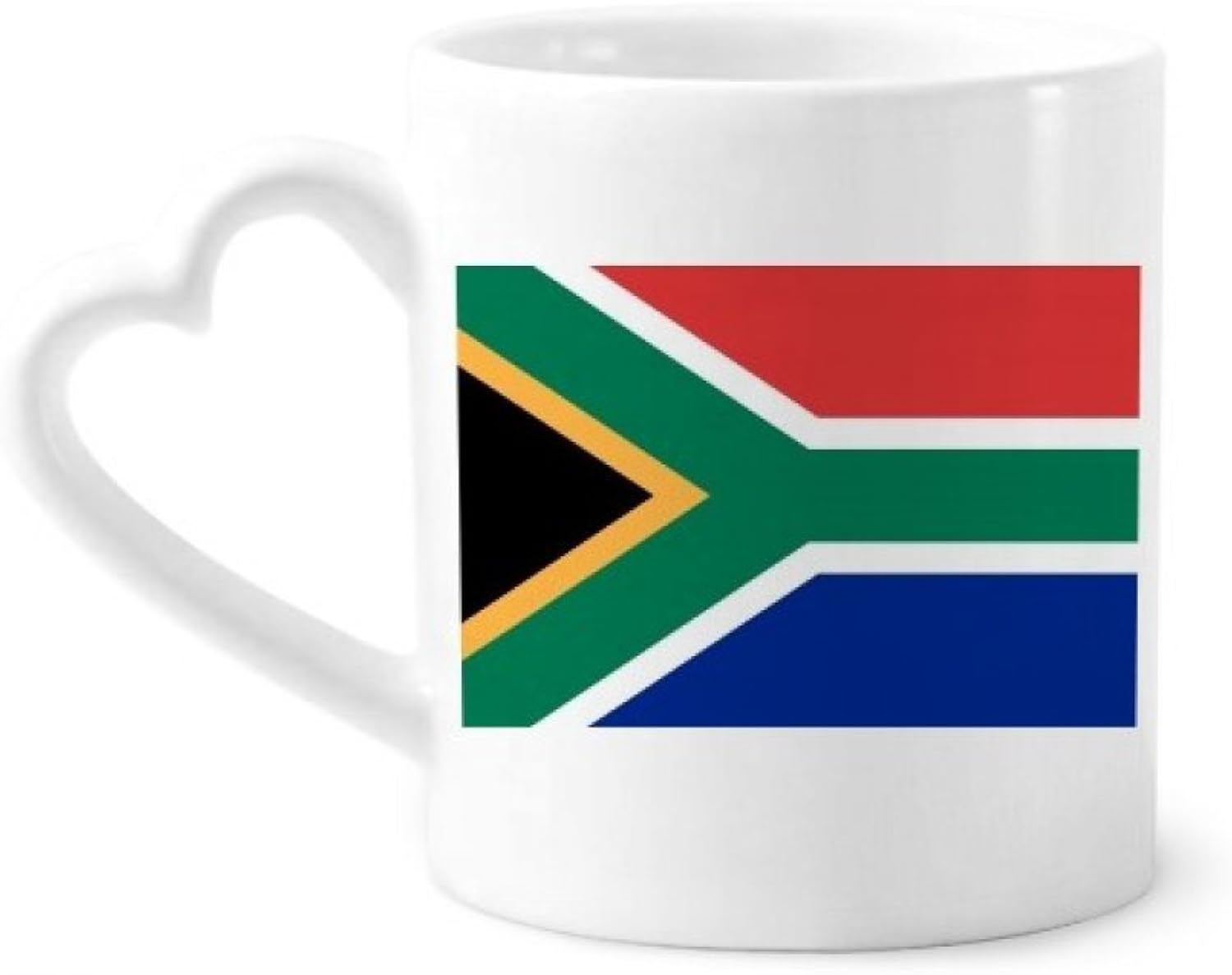 South Africa National Flag Africa Country Mug Coffee Ceramic Drinkware Glass Heart Cup