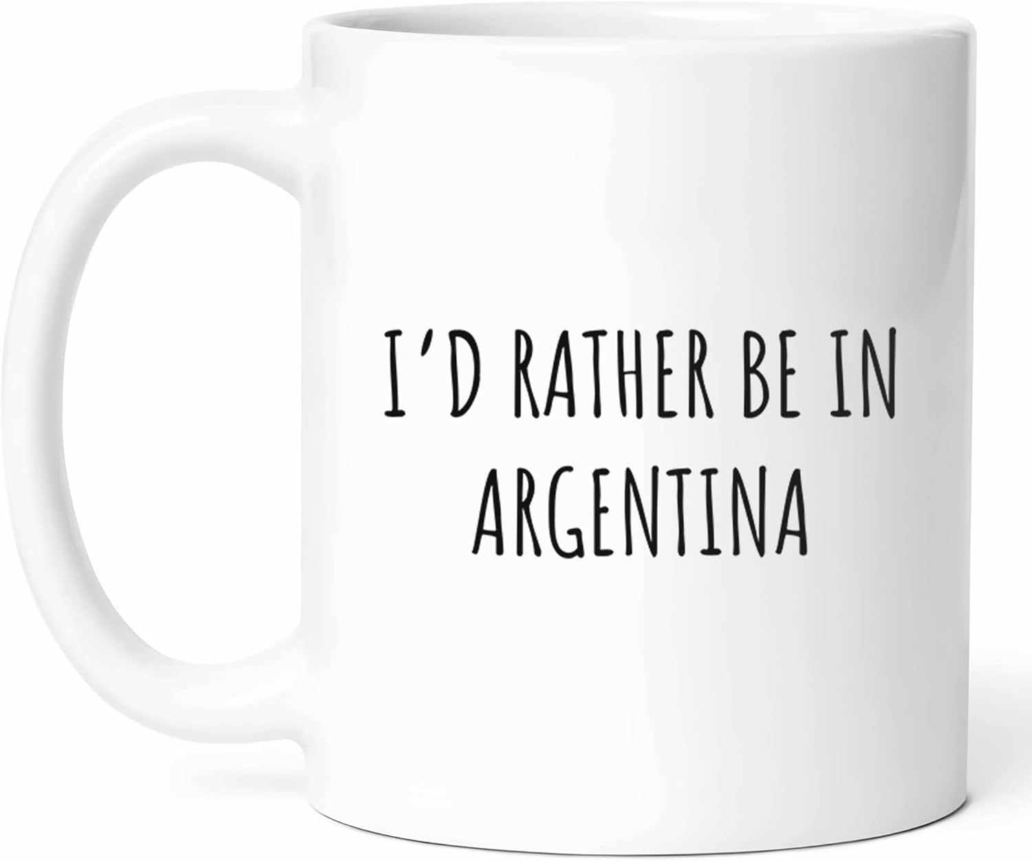 I'd Rather Be In Argentina Mug - South American Country Coffee Cup - Funny Gift From - Cultural Exploration Tea Mugs - Lover Cups - 11 Oz Ceramic Gifts For Birthday, Him, Her, Christmas, Adventure