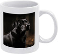 Black Labrador Mug Personalized White Mugs Unique Ceramic Coffee Mug with Handle Perfect Tea Cup for Office And Home Gift Cups 11 OZ/330 ML