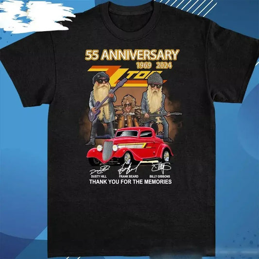 55th anniversary 1969 2024 zz top thank you for the memories shirt S-5XL Menswear Underwear