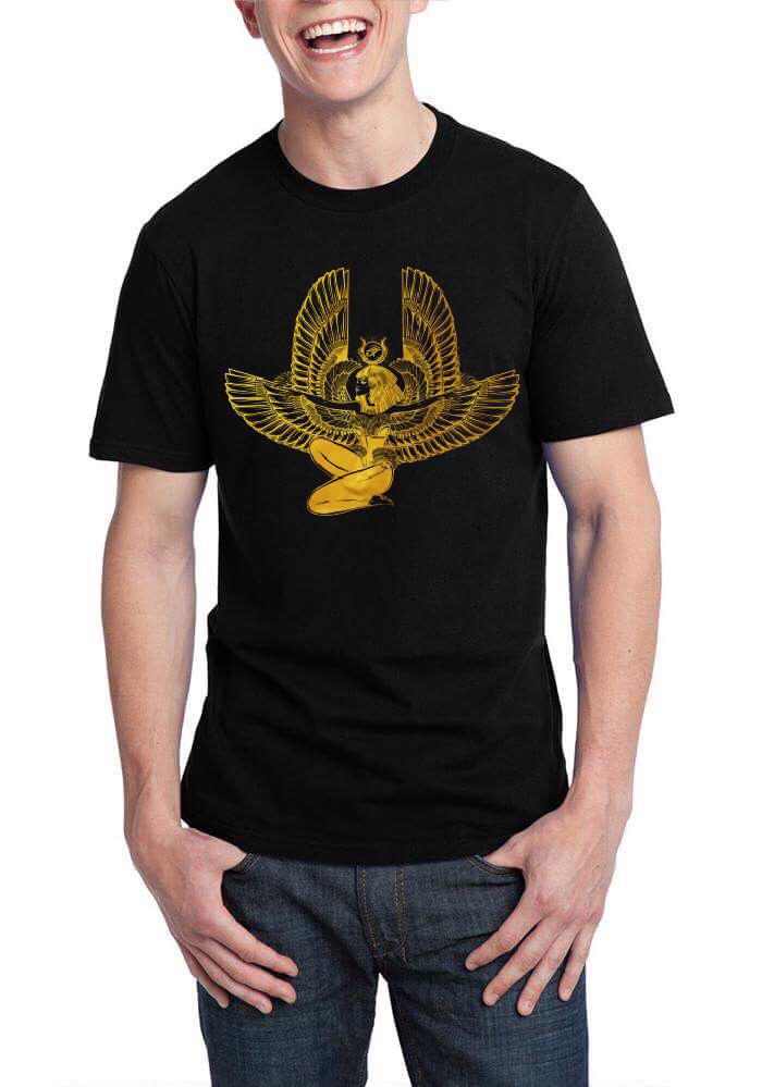 Golden Goddess Half Sleeve Black T-Shirt Hoodie, Sweatshirt | CoreVibeTees.com