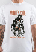 MÃ¶tley CrÃ¼e Half Sleeve White T-Shirt Hoodie, Sweatshirt | CoreVibeTees.com