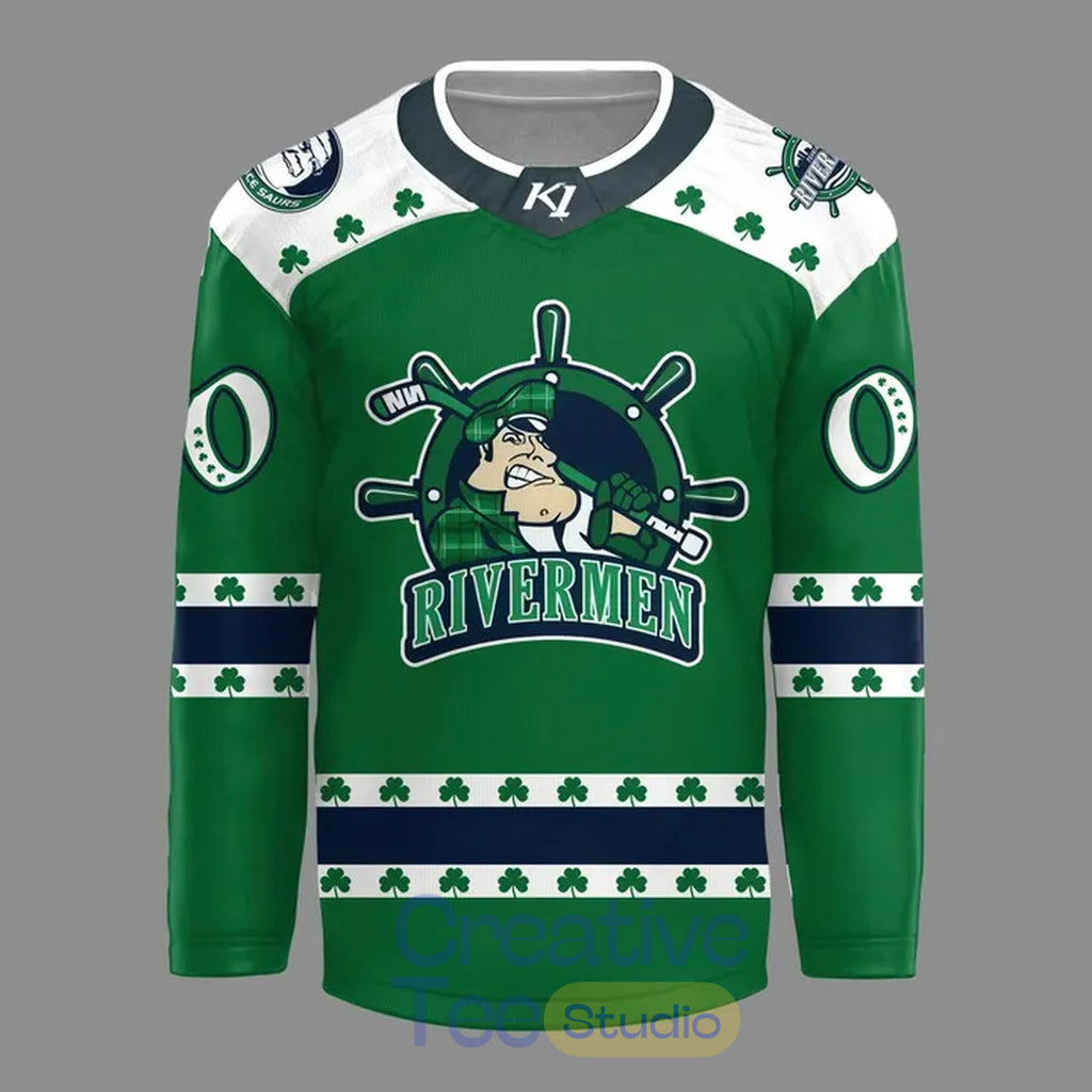Peoria Rivermen 2026 St. Patty’s Day Celebration Custom Hockey Jersey