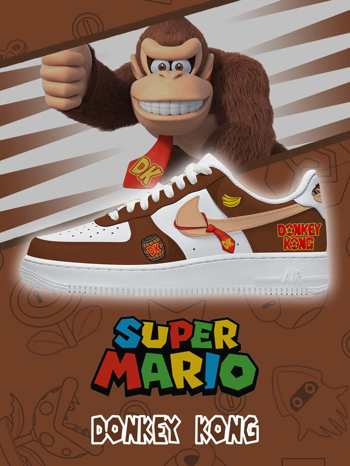 Super Mario ‘Donkey Kong’ Limited Edition Air Force 1 Shoes
