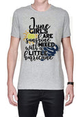 June Girls Are Sunshine Mixed With Hurricane T-Shirt Hoodie, Sweatshirt | CoreVibeTees.com