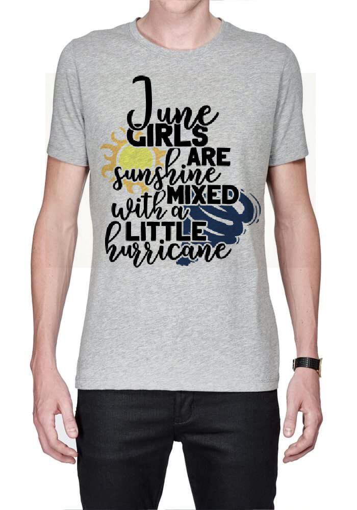 June Girls Are Sunshine Mixed With Hurricane T-Shirt Hoodie, Sweatshirt | CoreVibeTees.com