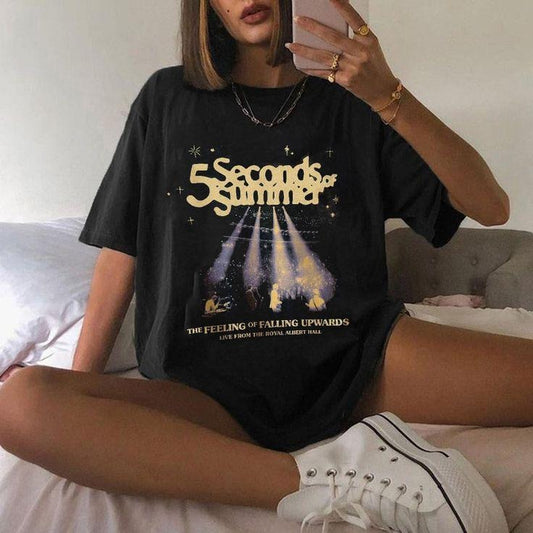 5SOS The Feeling of Falling Upwards Albert Hall Fan Gift T-Shirt,5sos Tour 2023 , Music Shirt , Gift for Fans