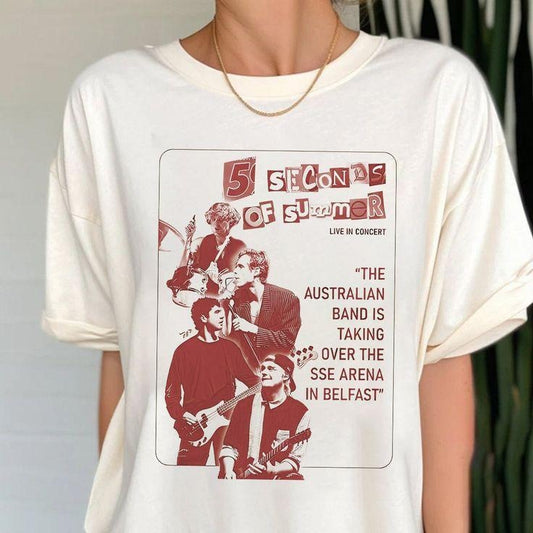 5Sos tour 2024 shirt ,5Sos 2024 shirt, 5Sos Graphic shirt, 5 Seconds Of Summer Music Shirt=