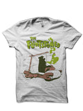 The Flintstoned White Half Sleeve T-Shirt Hoodie, Sweatshirt | CoreVibeTees.com