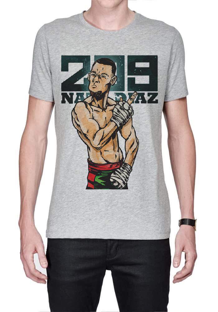 209 Nate Diaz Grey Half Sleeve T-Shirt Hoodie, Sweatshirt | CoreVibeTees.com