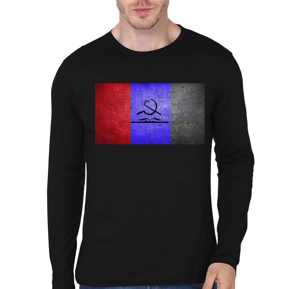 Custom Full Sleeve Black T-Shirt Hoodie, Sweatshirt | CoreVibeTees.com