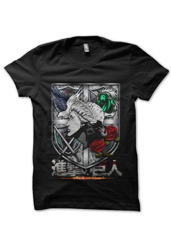 Shingeki No Kyojin Black T-Shirt Hoodie, Sweatshirt | CoreVibeTees.com