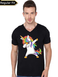 Dab On Em Unicorn V-Neck Black T-Shirt Hoodie, Sweatshirt | CoreVibeTees.com