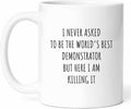 Best Demonstrator Mug - Presentation Expert Coffee Cup - Trainer Funny Gift From Peers - Workshop Leader Tea Mugs - Instructional Guide Cups - 11 Oz Ceramic Gifts For Educators, Birthday, Him, Her