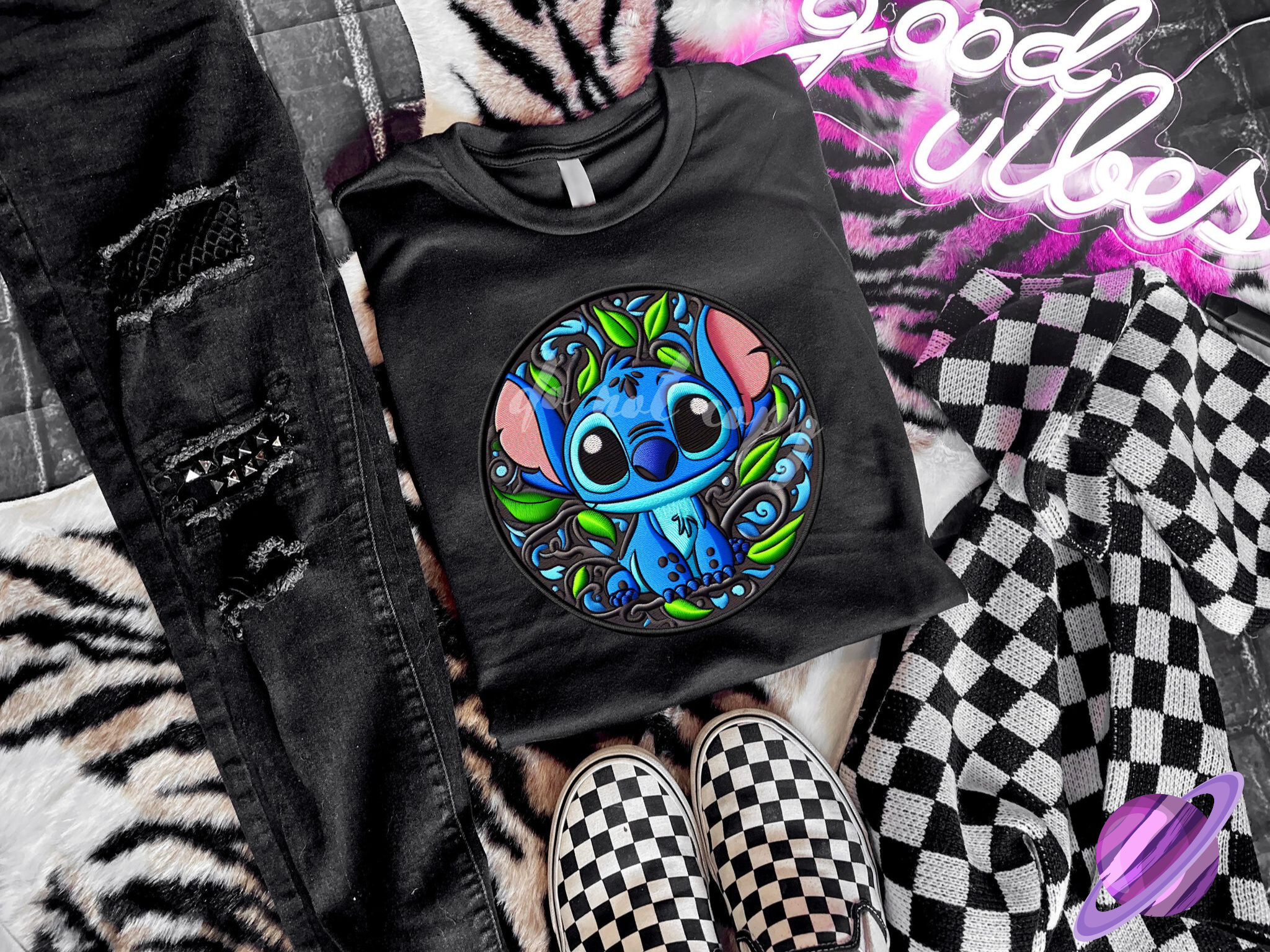 EMBROID ALIEN UNISEX TEE ADULTS/KIDS Hoodie, Sweatshirt | CoreVibeTees.com (Image 1)