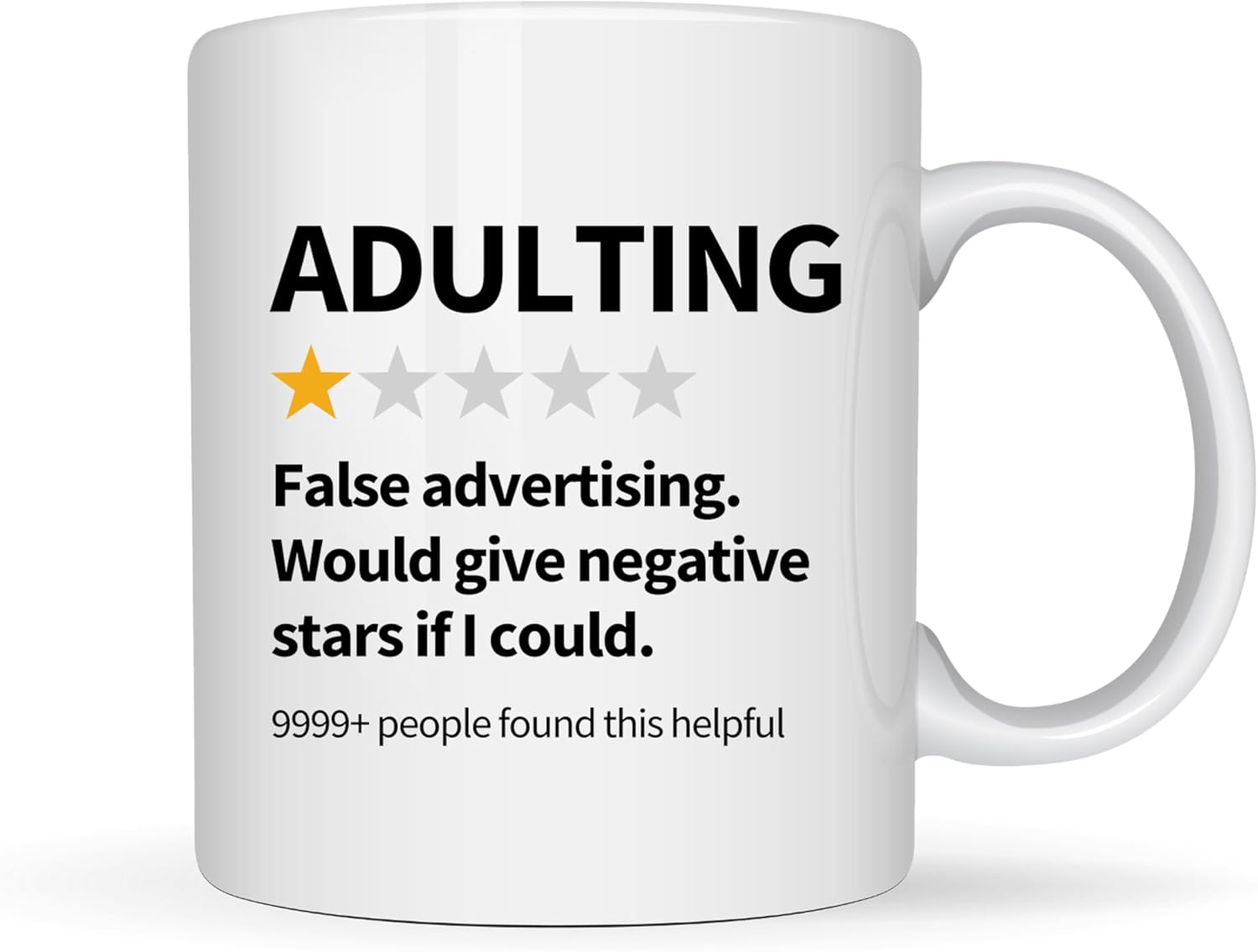 Sarcasm Adult Coffee Mug 11oz White -Adulting Advertising - Gift for Friend Funny Coworker Leaving Birthday Teammate Humor Man Woman