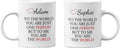 Personalized You Are My World Mug for Loved One, Custom Name Gift, Romantic Coffee Mug, Valentine's Day Gift Idea, Anniversary Custom Keepsake for Couples, Ceramic Mug, Mugs for Women & Men