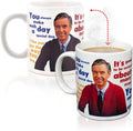 Mister Rogers Sweater Changing Coffee Mug | Add A Hot Beverage And Watch The Sweater Appear | Also Features Mister Rogers Quotes | Holds 16 Ounces