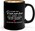 Friendship Coffee Mug 11oz Black -Sip to Remember - Friendship Gifts Bestie Friends Leaving Apart Going Away Sentimental Gifts