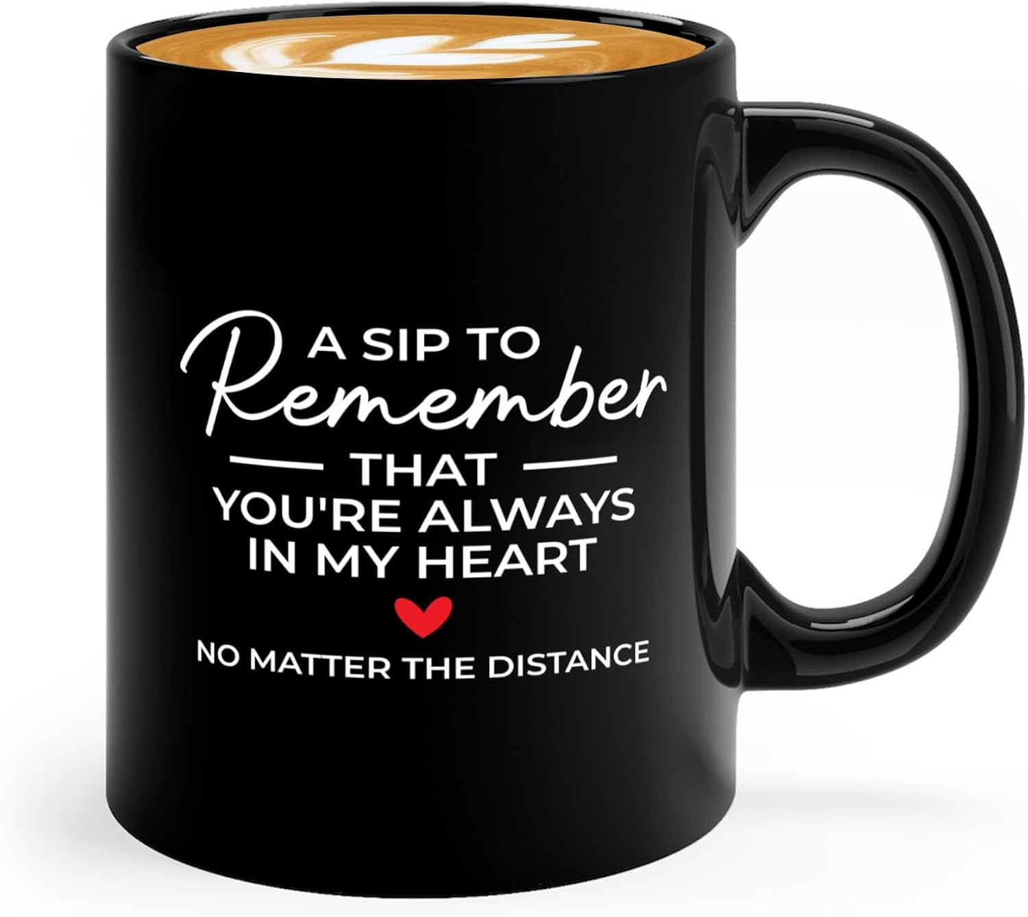 Friendship Coffee Mug 11oz Black -Sip to Remember - Friendship Gifts Bestie Friends Leaving Apart Going Away Sentimental Gifts