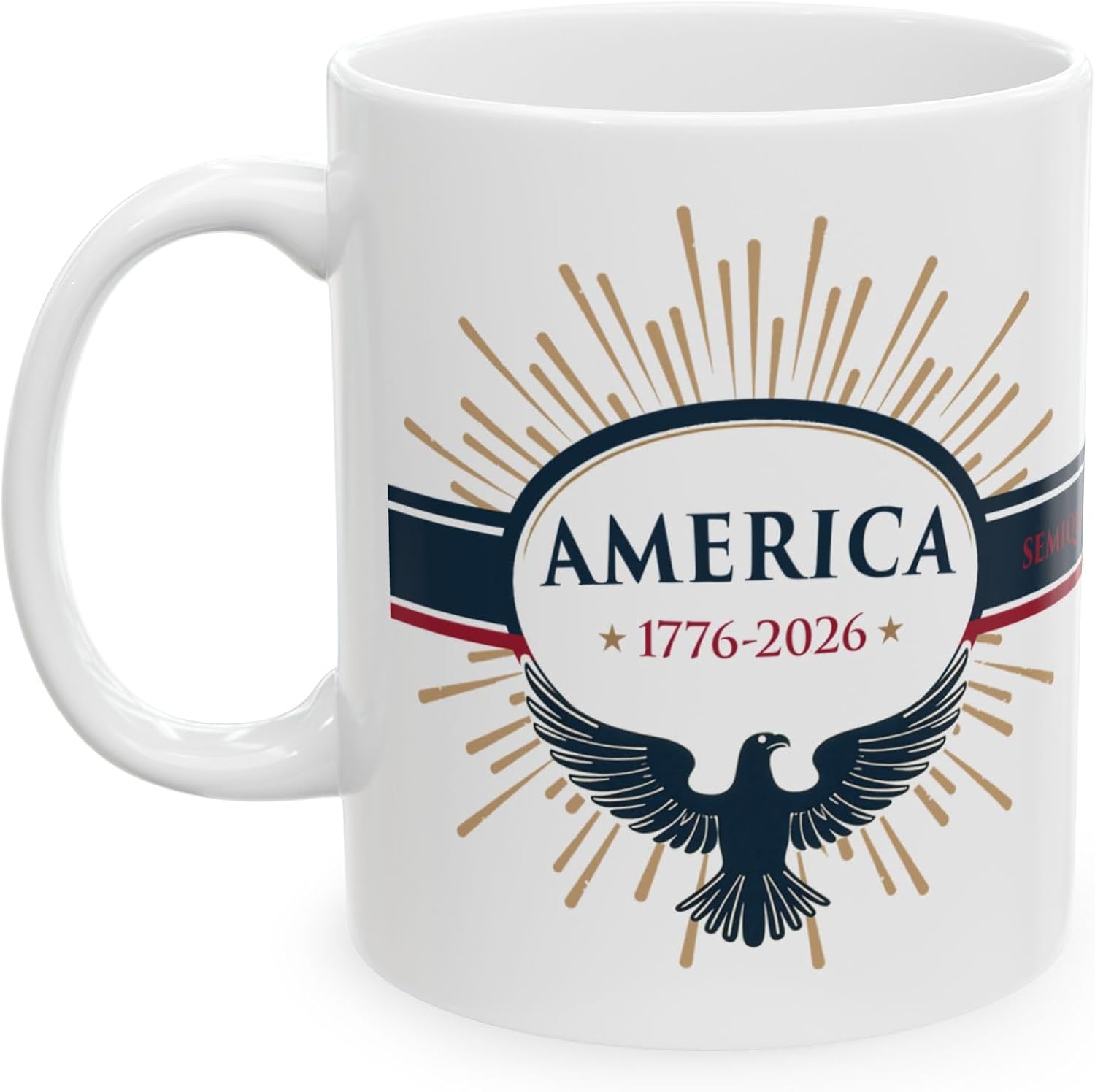 America 250 Years Patriotic Eagle Mug 1776–2026 Semiquincentennial Coffee Cup