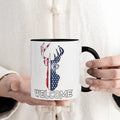 4th of July Welcome Cattle Coffee Cup, 11oz Mug with Quotes, Patriotic Porcelain Smooth Coffee Mugs for Latte Coffee Yoghurt, Thanksgiving Valentine’s Day Weightlifting New Home Gift