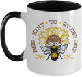 Sunflower Coffee Mug, Bee Kind Mug, Kindness Coffee Mug, Bee Kind To Everyone, Honey Bee Mug, Botanical Mug