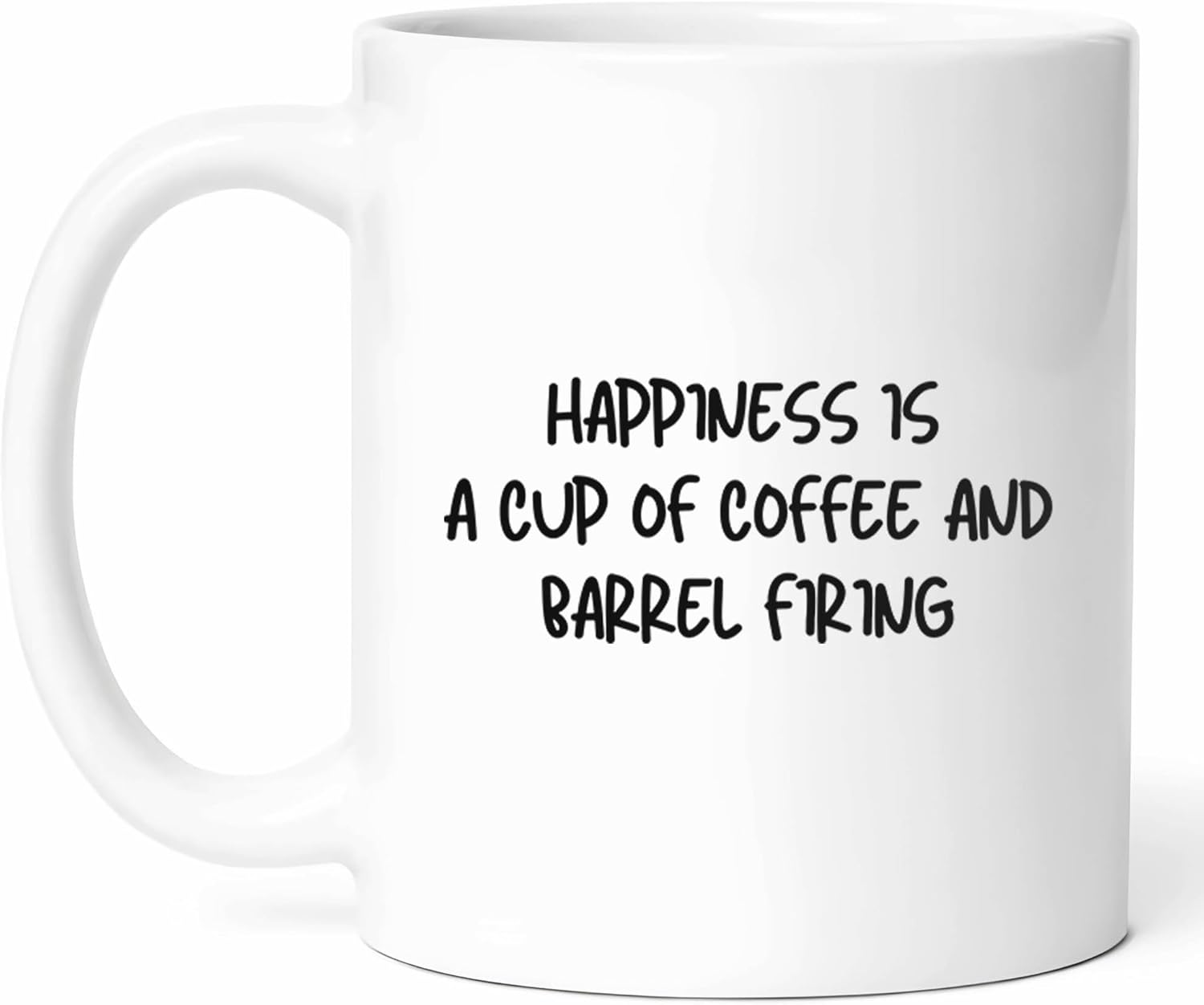 Hapiness Is Coffee And Barrel Firing Mug - Raku Technique Cup - Funny Gift From - Ceramic Artist Tea Mugs - Process Cups - 11 Oz Funny Gifts For Pottery Birthday, Him, Her, Artisan