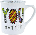 Enesco Our Name is Mud Cuppa Doodles You Matter Coffee Mug, 16 Ounce, Multicolor