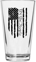 Rogue River Tactical USA Constitution We The People Flag Patriotic Glass Drinking Cup Pint 16oz Pub Gift For Any Patriotic American USA Flag