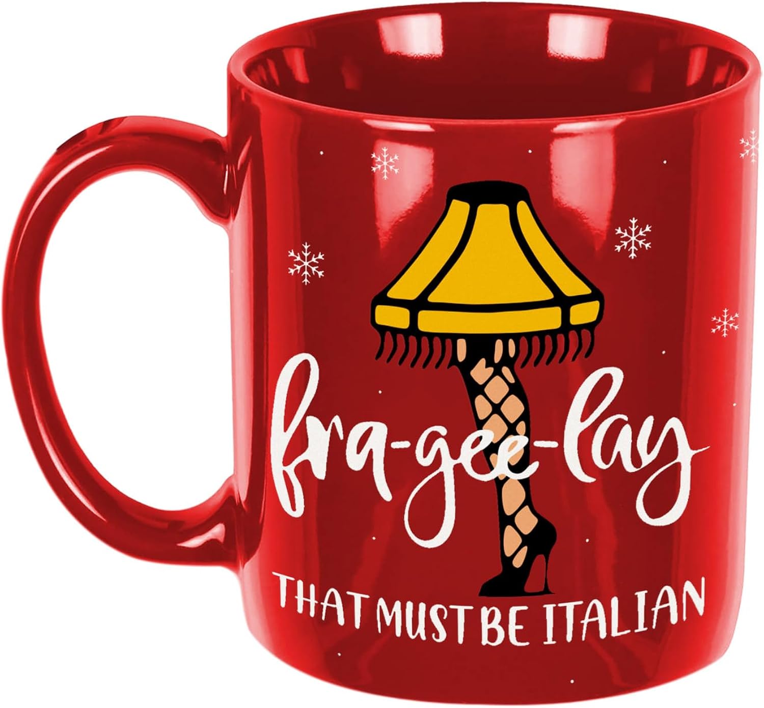 Funny Christmas Coffee Mug, 11oz Christmas Story Drinking Cup Merchandise, Novelty Holiday Party Cups for Table Decorations, Xmas White Elephant Gifts for Women Men Coworkers - Frageelay
