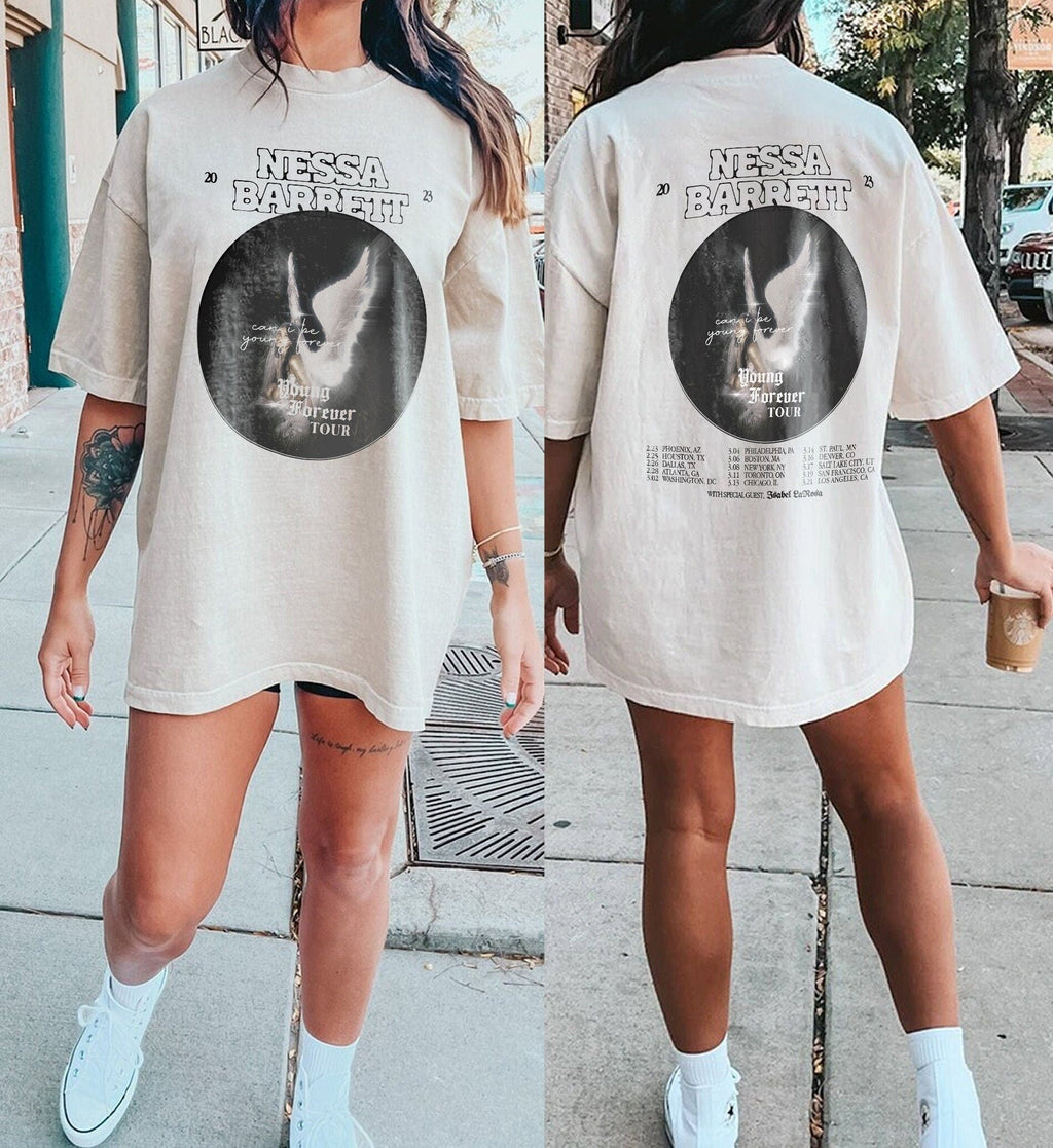 Nessa Barrett Young Forever Tour 2023 Vintage Shirt, Nessa Barrett Fan Tshirt Hoodie, Sweatshirt | CoreVibeTees.com